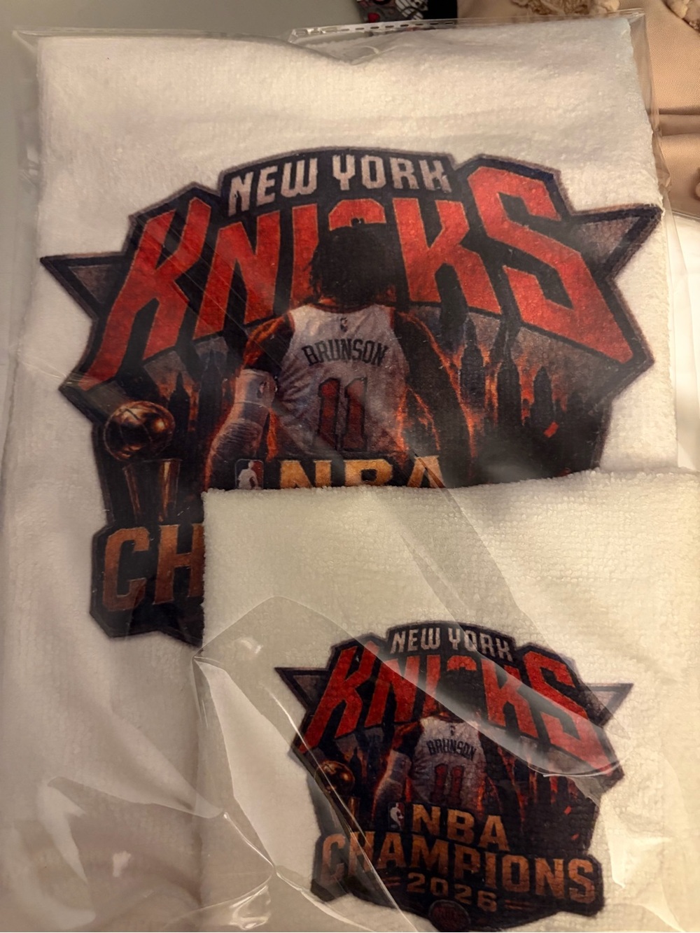 New York Knicks NBA Champions Brunson Graphic Towel Set -NEW